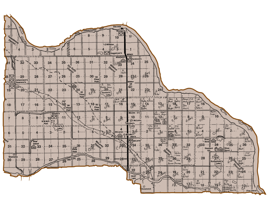 Map of Eldon district in Saskatchewan