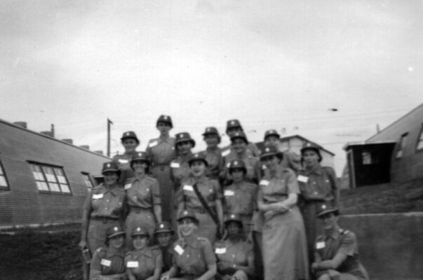 Group of women in the army reserves