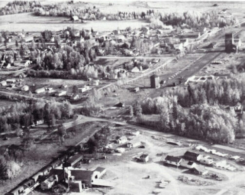 Aerial view of the community of Breton